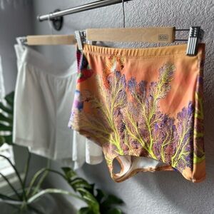 Nike white shorts paired with Zara swim bottoms. NWT Sz XL